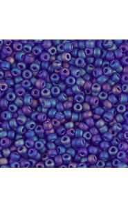 Miyuki rocailles Perlen 8/0 - Matte transparent cobalt ab 8-151FR